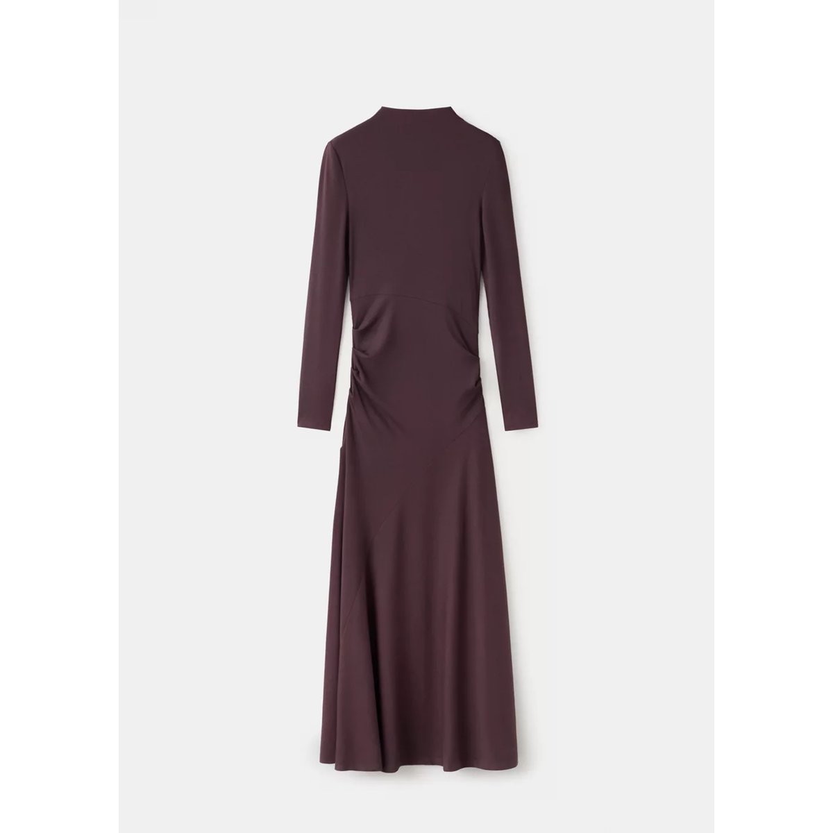Robe en maille froncée sur le côté lie de vin, MANGO
