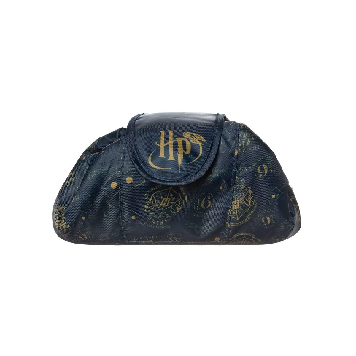 Sac à cosmétique motif/style emblème de Poudlard bleu, HARRY POTTER
