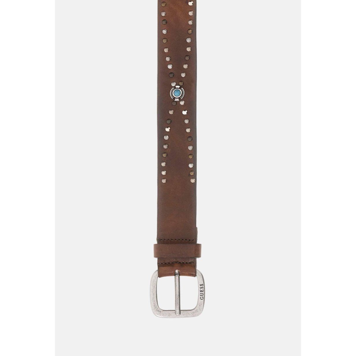 Ceinture Guess En Cuir Véritable marron, GUESS