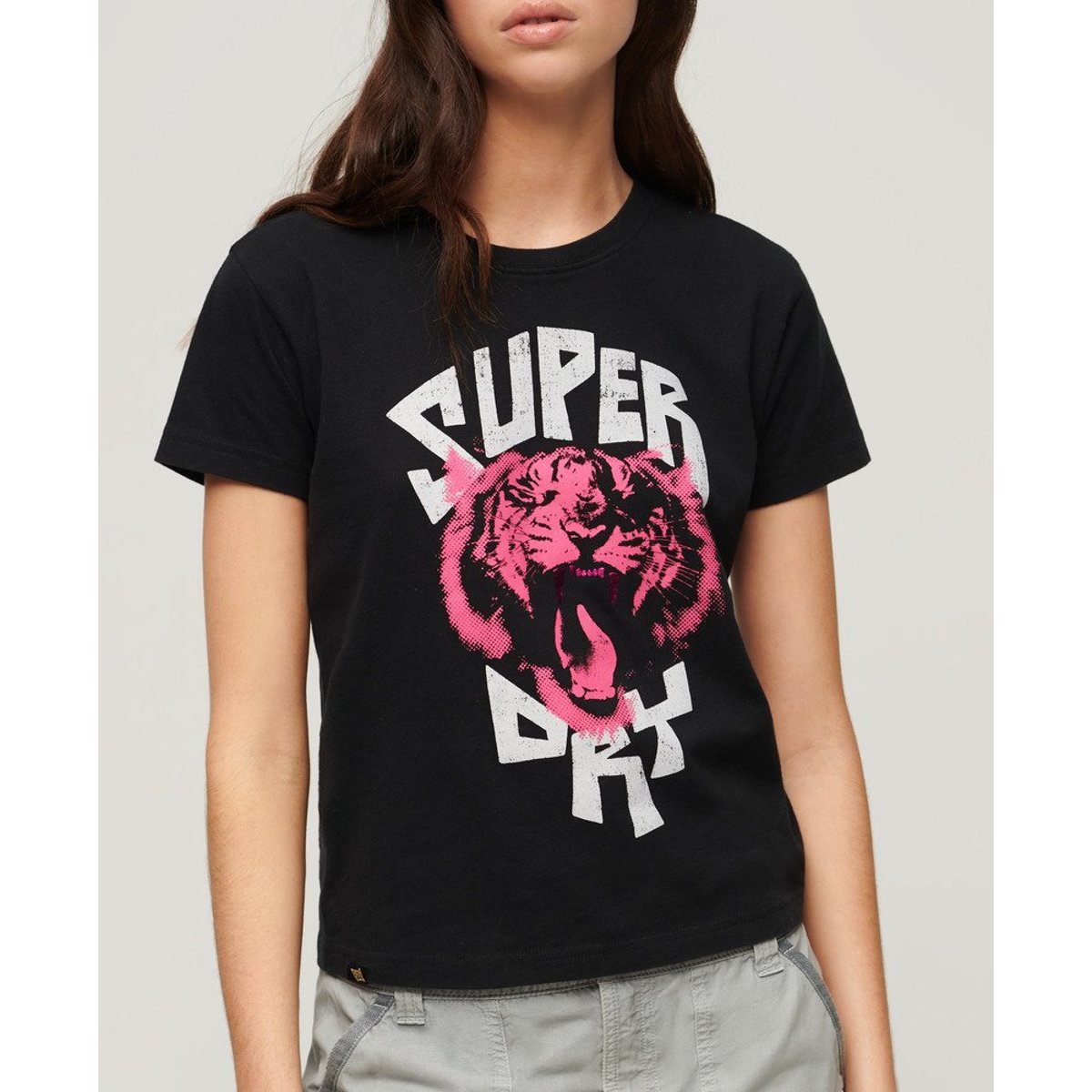 T-shirt à motif Lo-fi Rock noir de jais, SUPERDRY