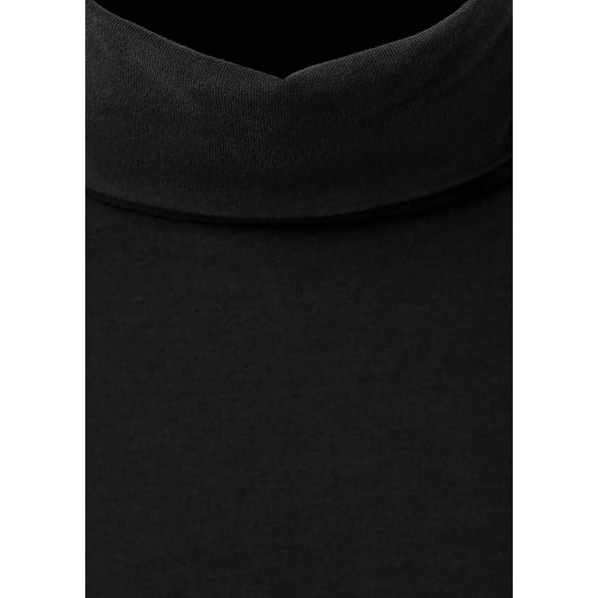 T-shirt en coton à col roulé noir, MANGO KIDS