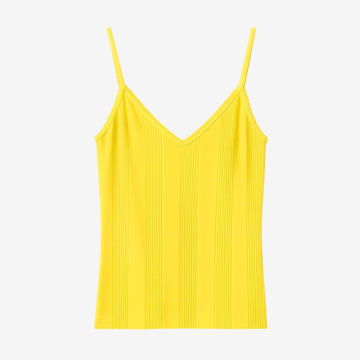 Top en coton mélangé jaune, BENSIMON