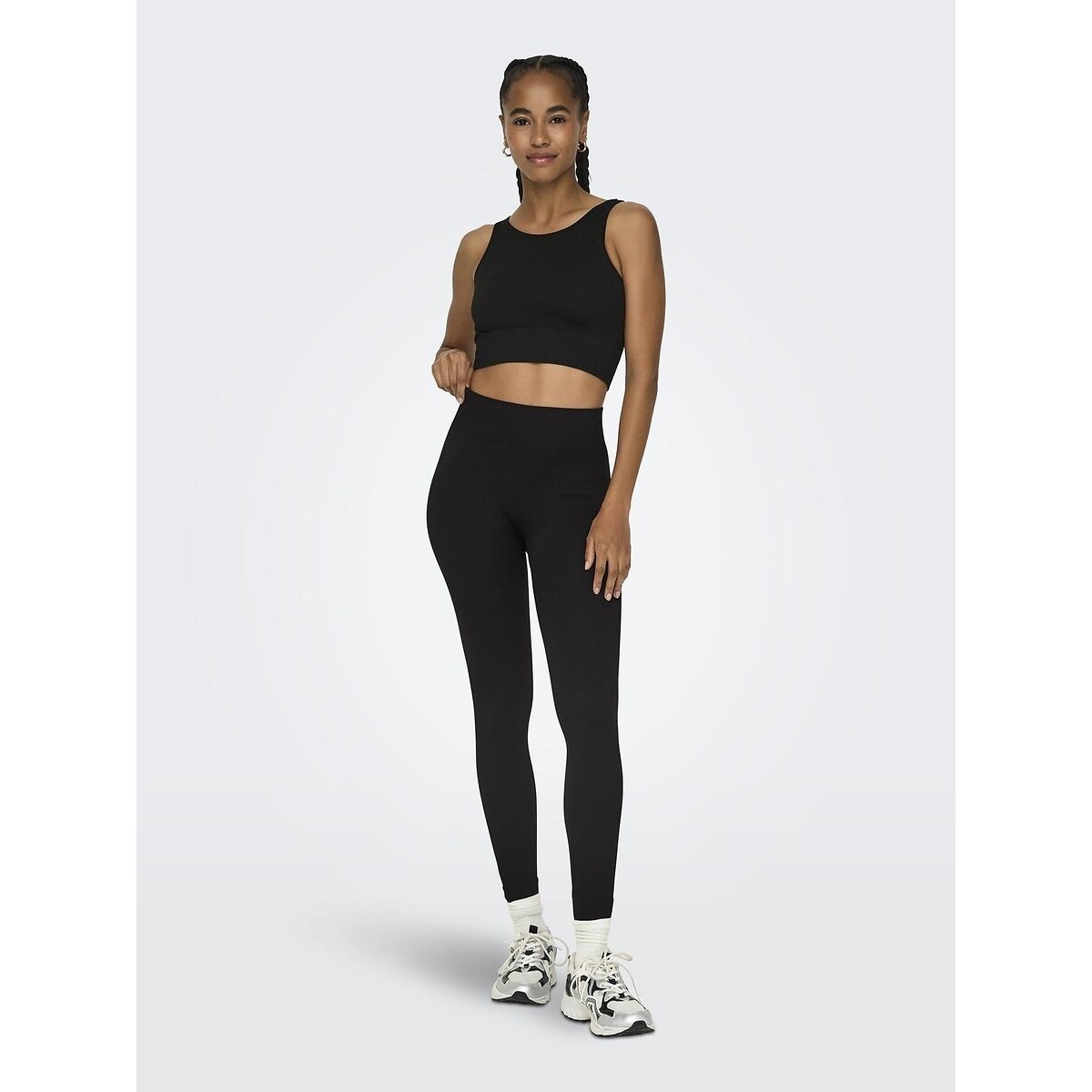Legging taille haute sans coutures noir, ONLY PLAY
