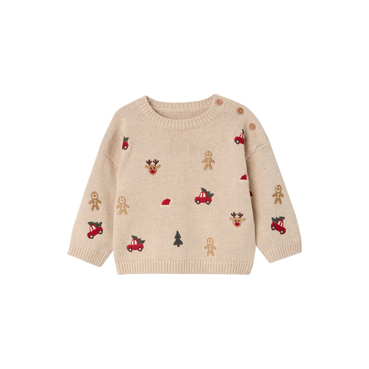 Ensemble pull et pantalon beige chiné, VERTBAUDET