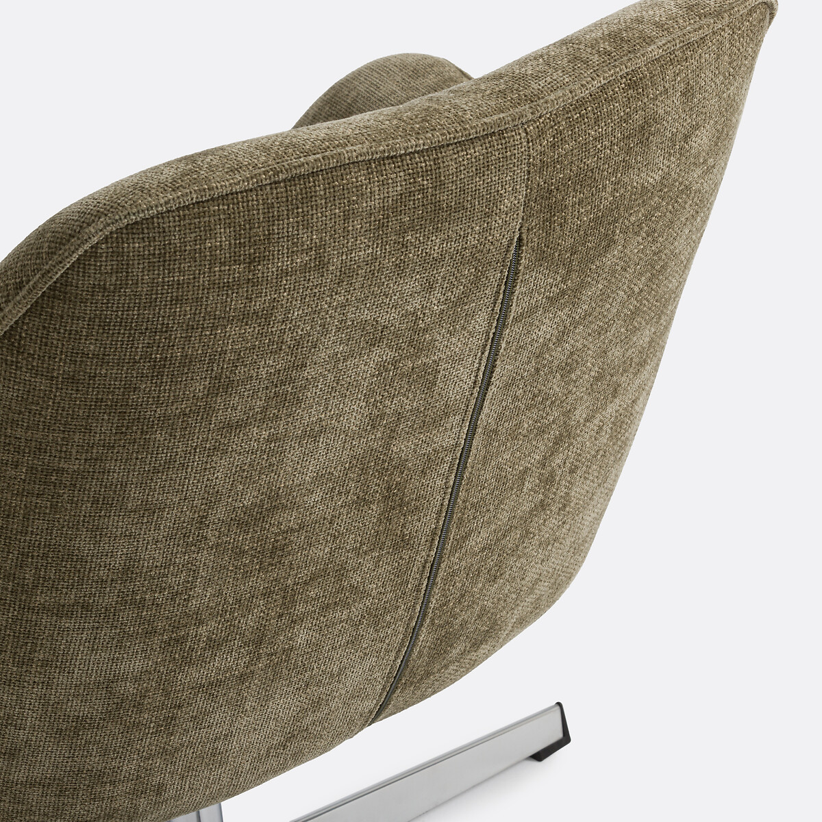 Fauteuil pivotant, tissu texturé, HEMMO kaki, LA REDOUTE INTERIEURS
