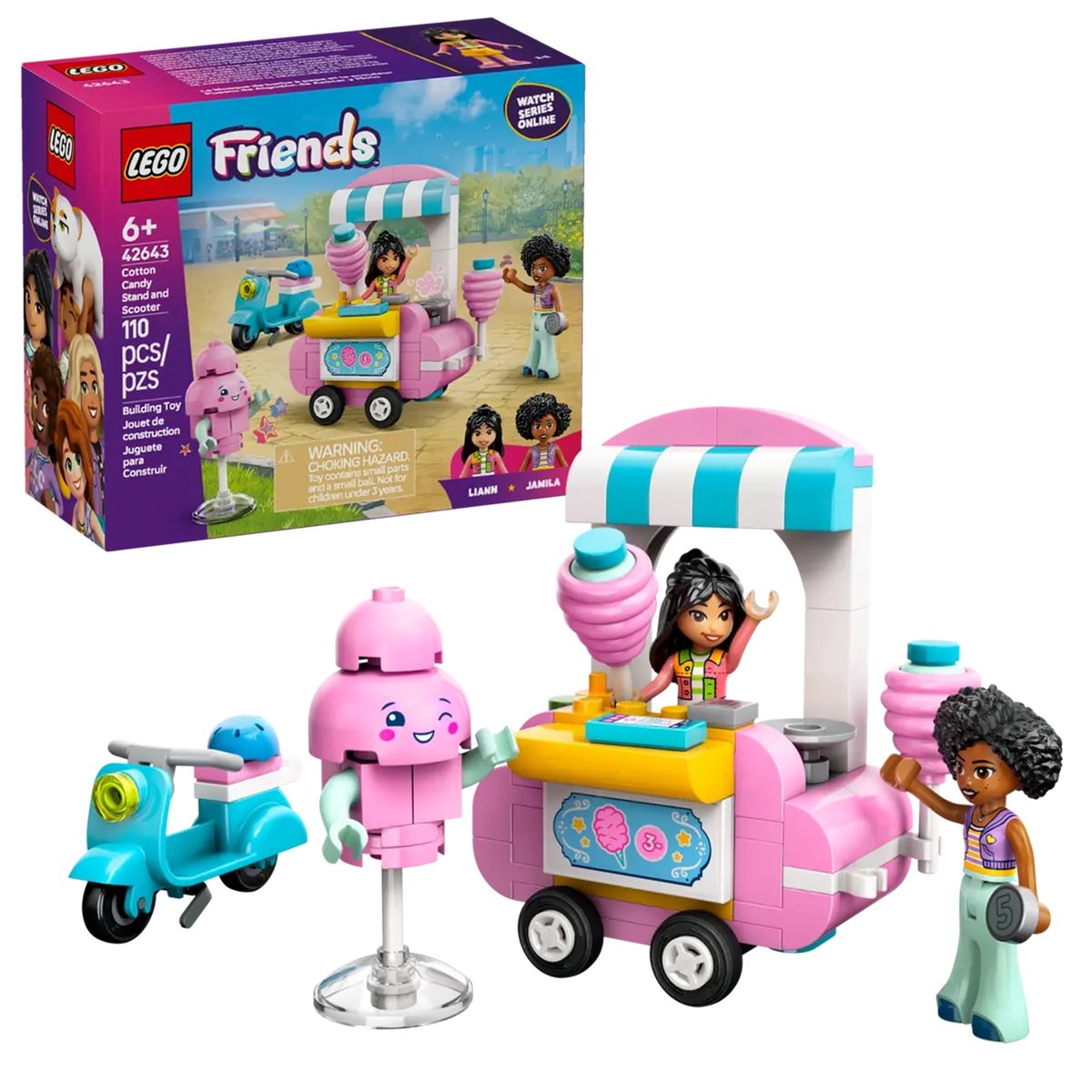 Friends Stand de barbes à papa et scooter multicolore, LEGO