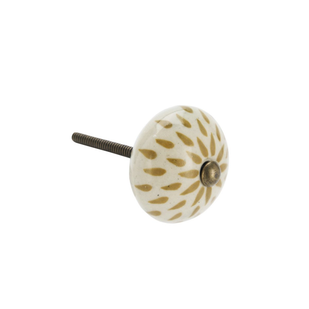 Bouton de meuble céramique jaune, MADAM STOLTZ