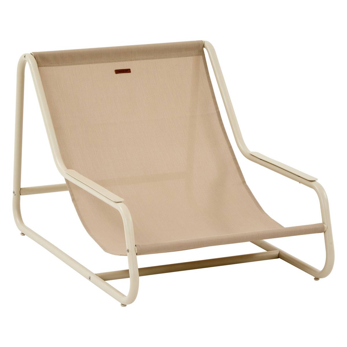 Fauteuil relax de jardin en acier CELESTAM argile, HESPERIDE