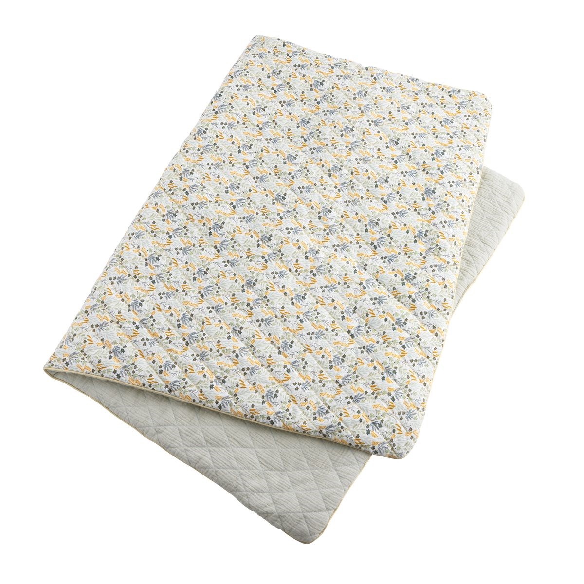 Couvre lit en coton vert, SAUTHON
