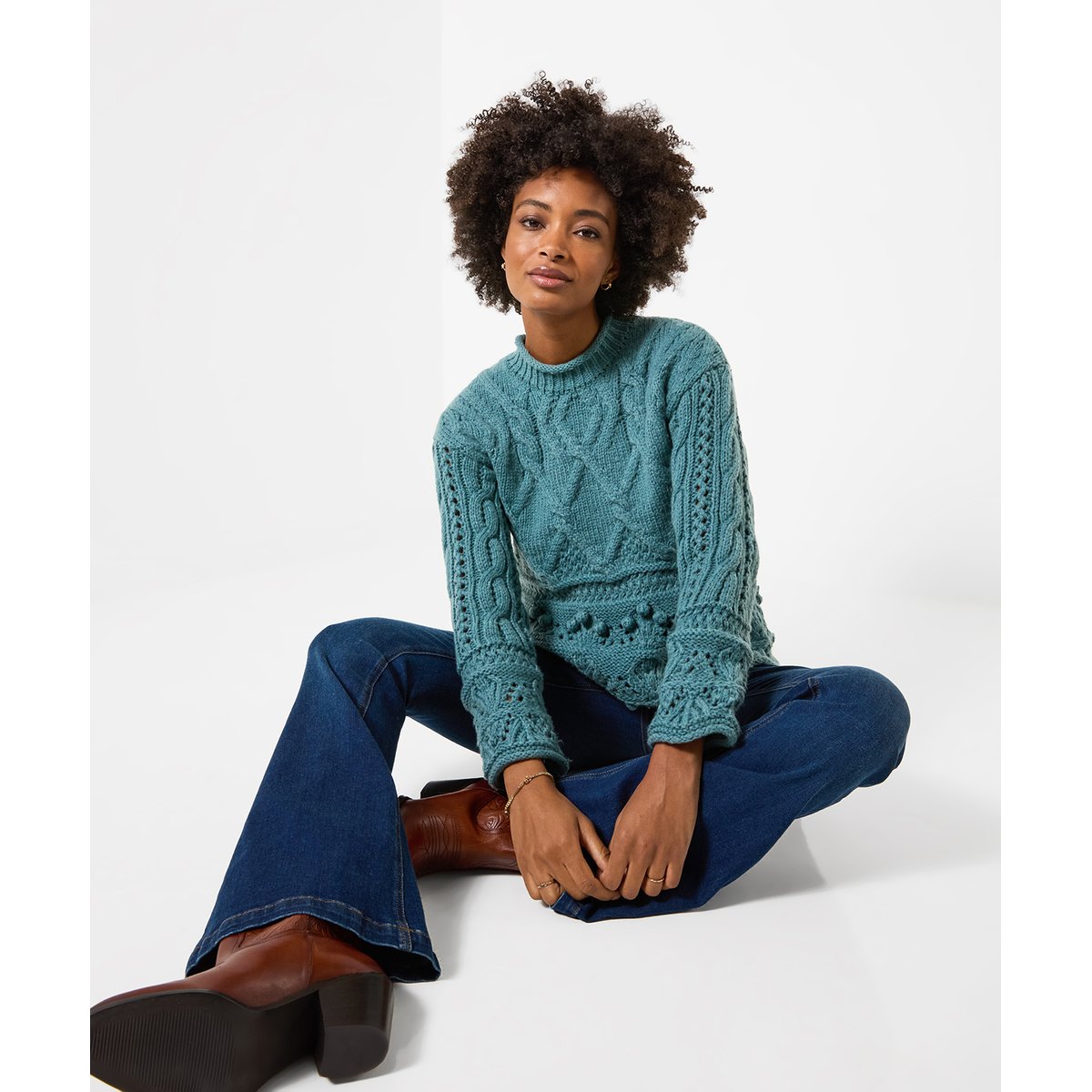 Pull en Maille Fantaisie Lizzy bleu, JOE BROWNS