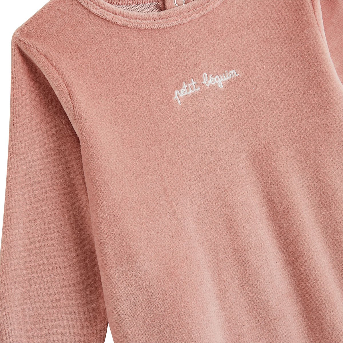 Lot de 2 pyjamas bébé en velours rose, PETIT BEGUIN