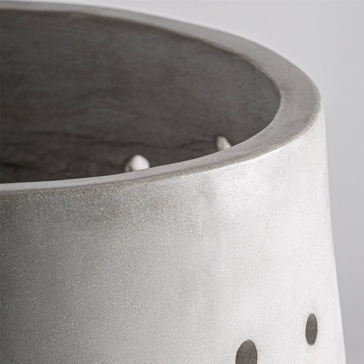 Cache-pots en ciment S.JACQUARD, Lot de 3 blanc cassé, RECOLLECTION