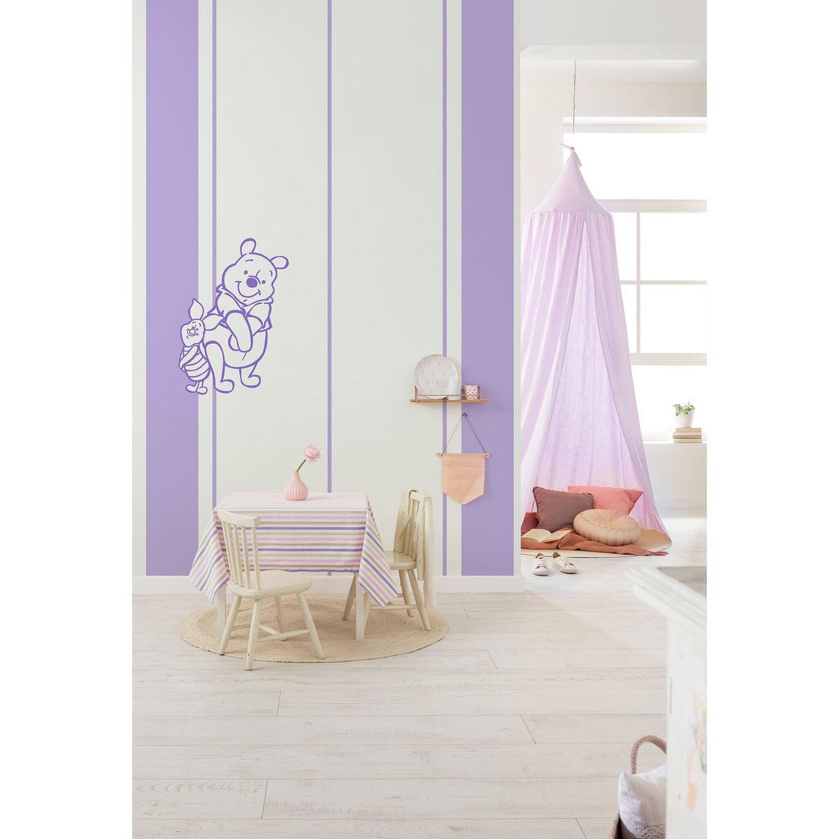 Papier peint Komar - Winnie the Pooh Gentle - 200 x 250 cm violet, HEXOA