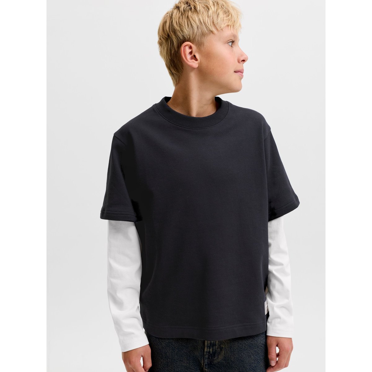 Sweat-Shirt black 1, JACK & JONES JUNIOR