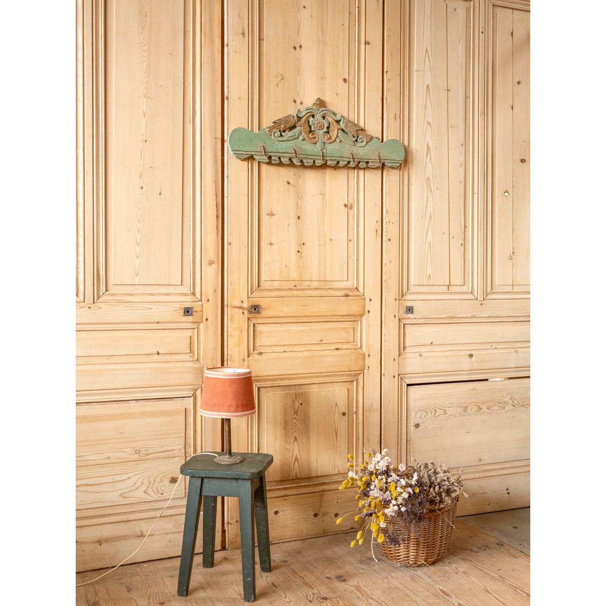 Porte-manteau en bois vert menthe Max N°417 - Bon état vert, DEBONGOUT