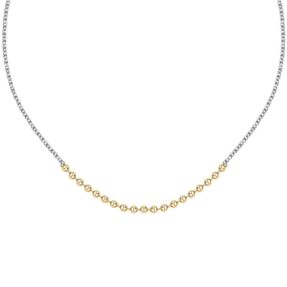 Collier en acier, cristaux, TALISMANI acier/or, MORELLATO
