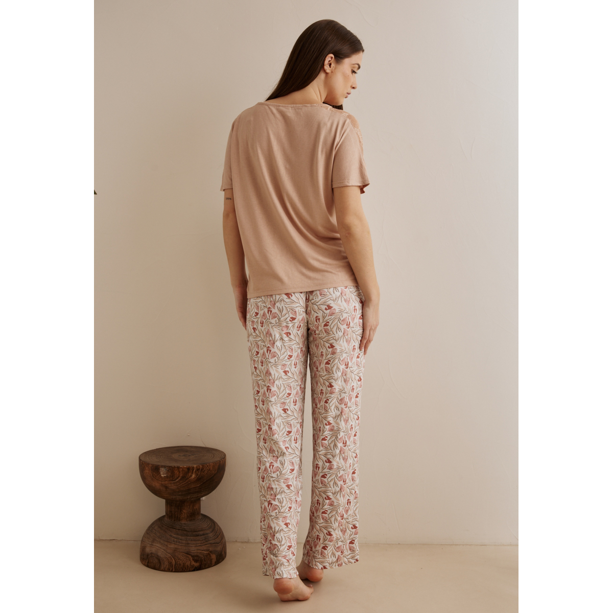 Top manches courtes DILIA beige, VARIANCE