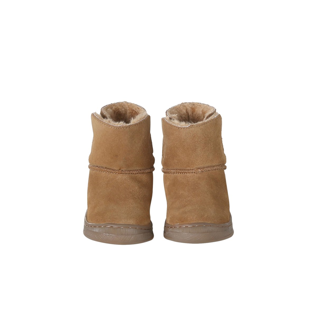 Chaussures premiers pas boots cuir marron, VERTBAUDET