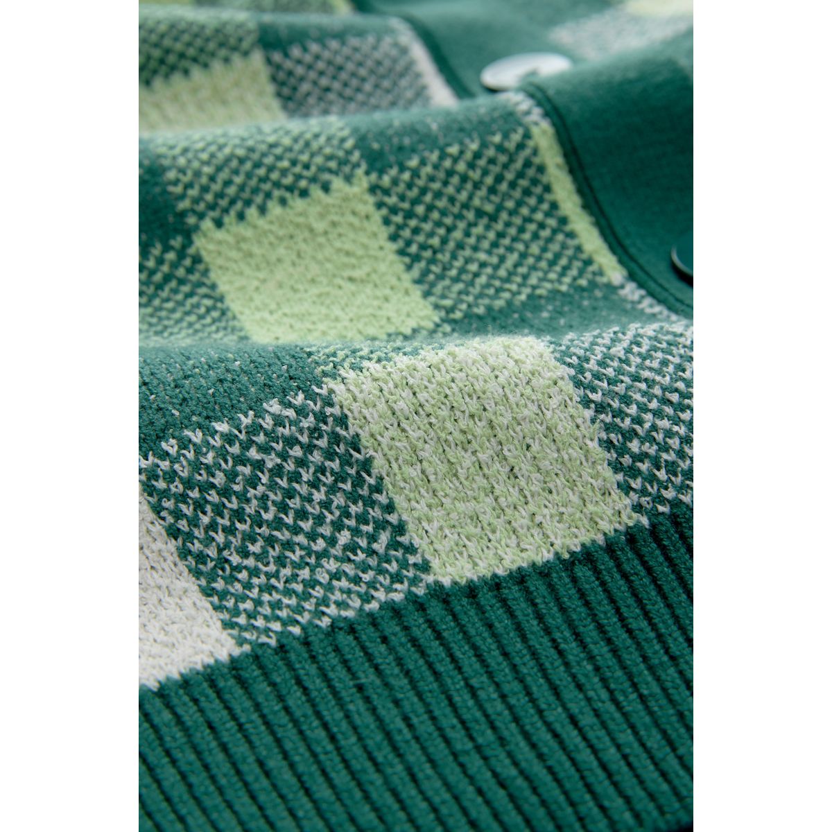 Pull vichy avec débardeur superposé en maille vert, NEXT