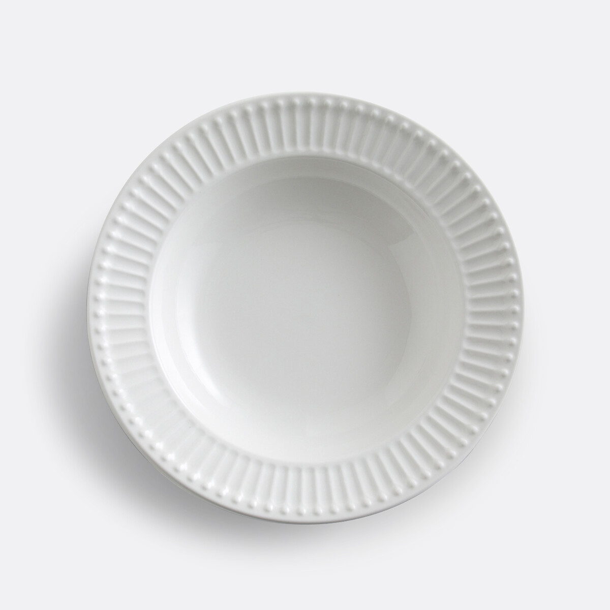 6er-Set tiefe Teller Jewely, Porzellan weiss, LA REDOUTE INTERIEURS