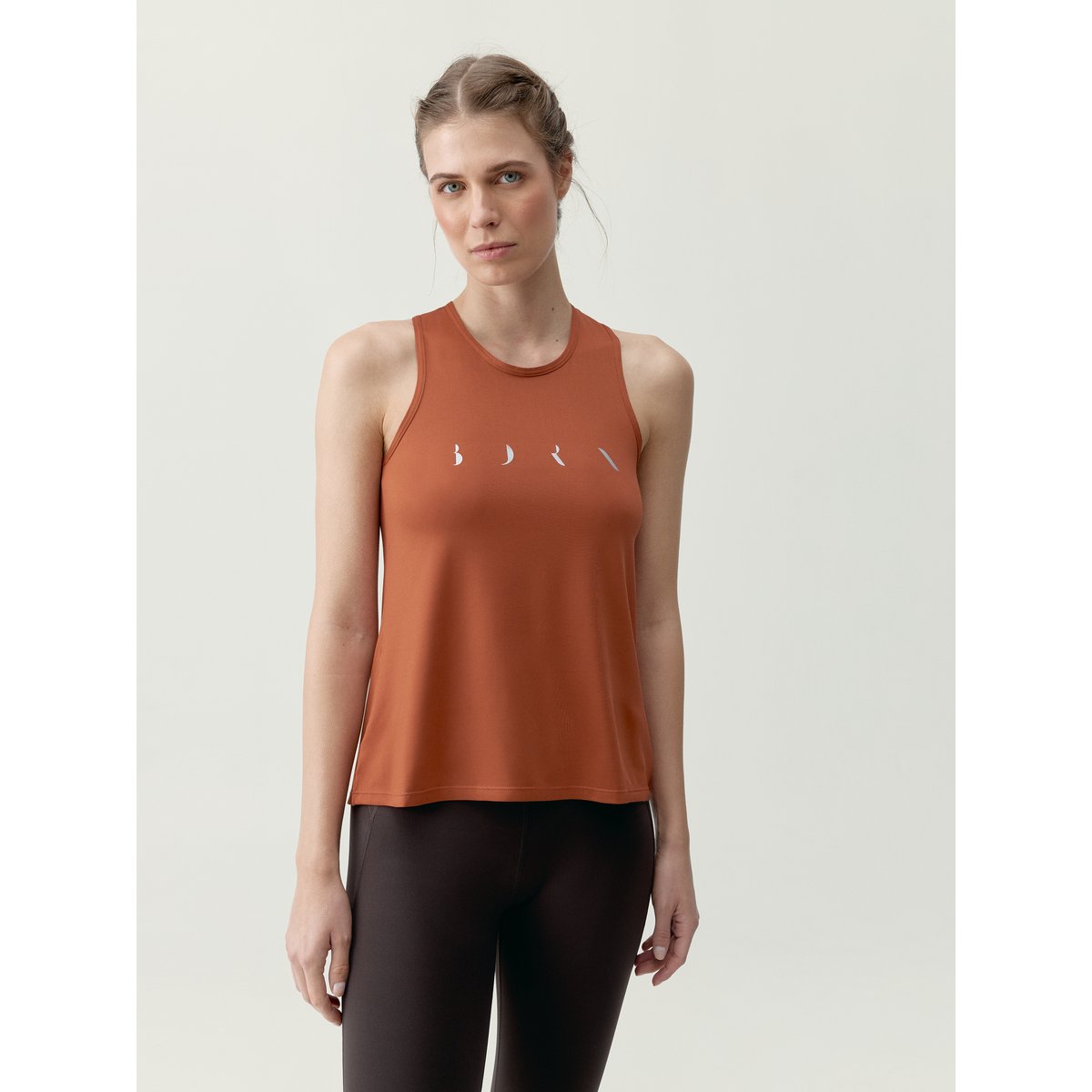 T-shirt de sport femme Baia Sans manches bretelles croisées tuile, BORN