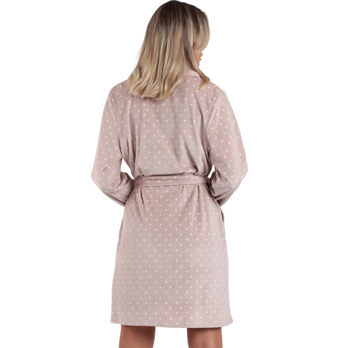 Robe de chambre Dots Lace gris, ADMAS