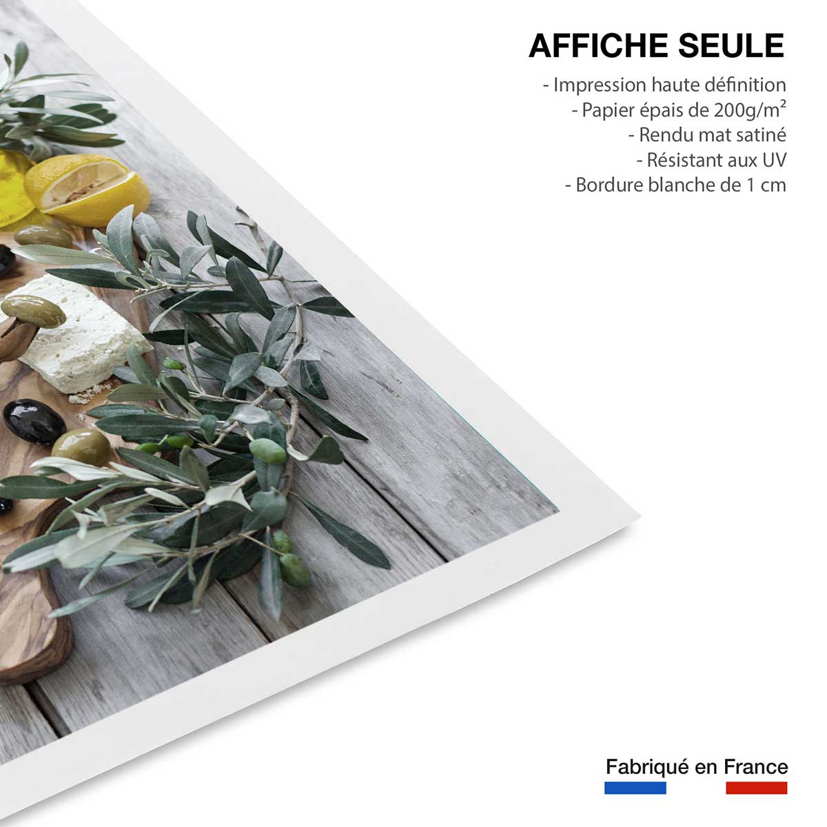 Poster régime crétois affiche seule, HEXOA