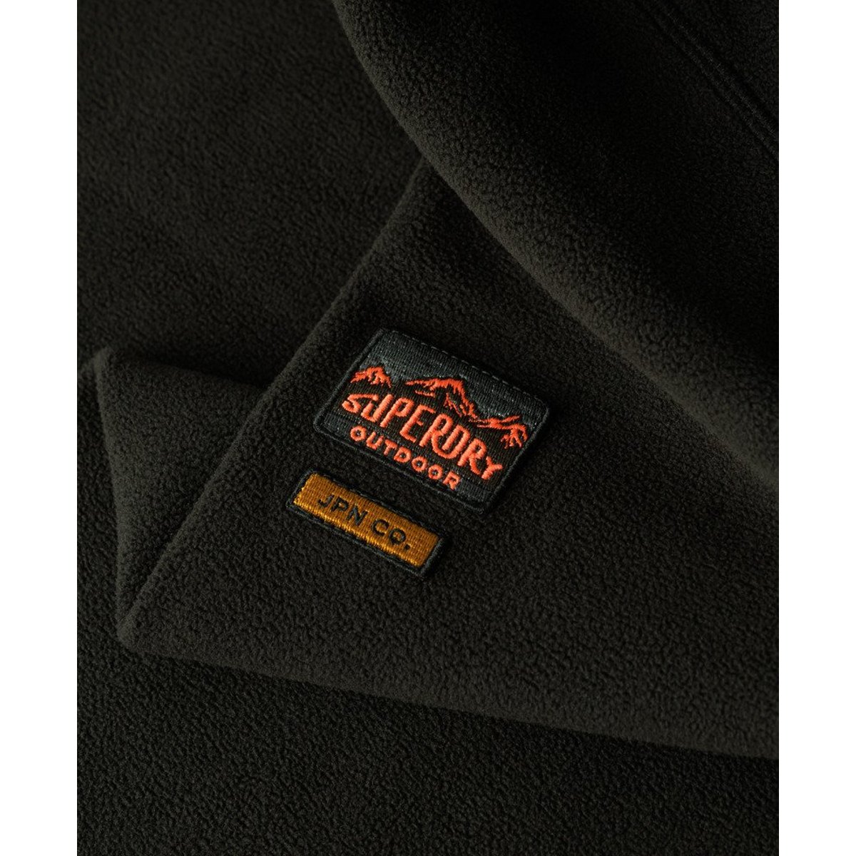Polaire à demi-fermeture zippée Active noir, SUPERDRY