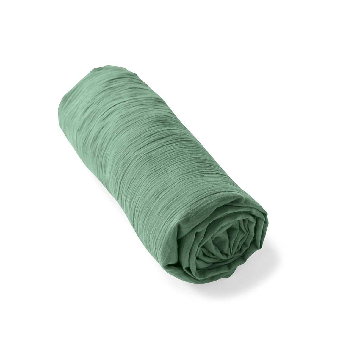 Drap Housse   - GAZE DE COTON gris taupe, TRADITION DES VOSGES