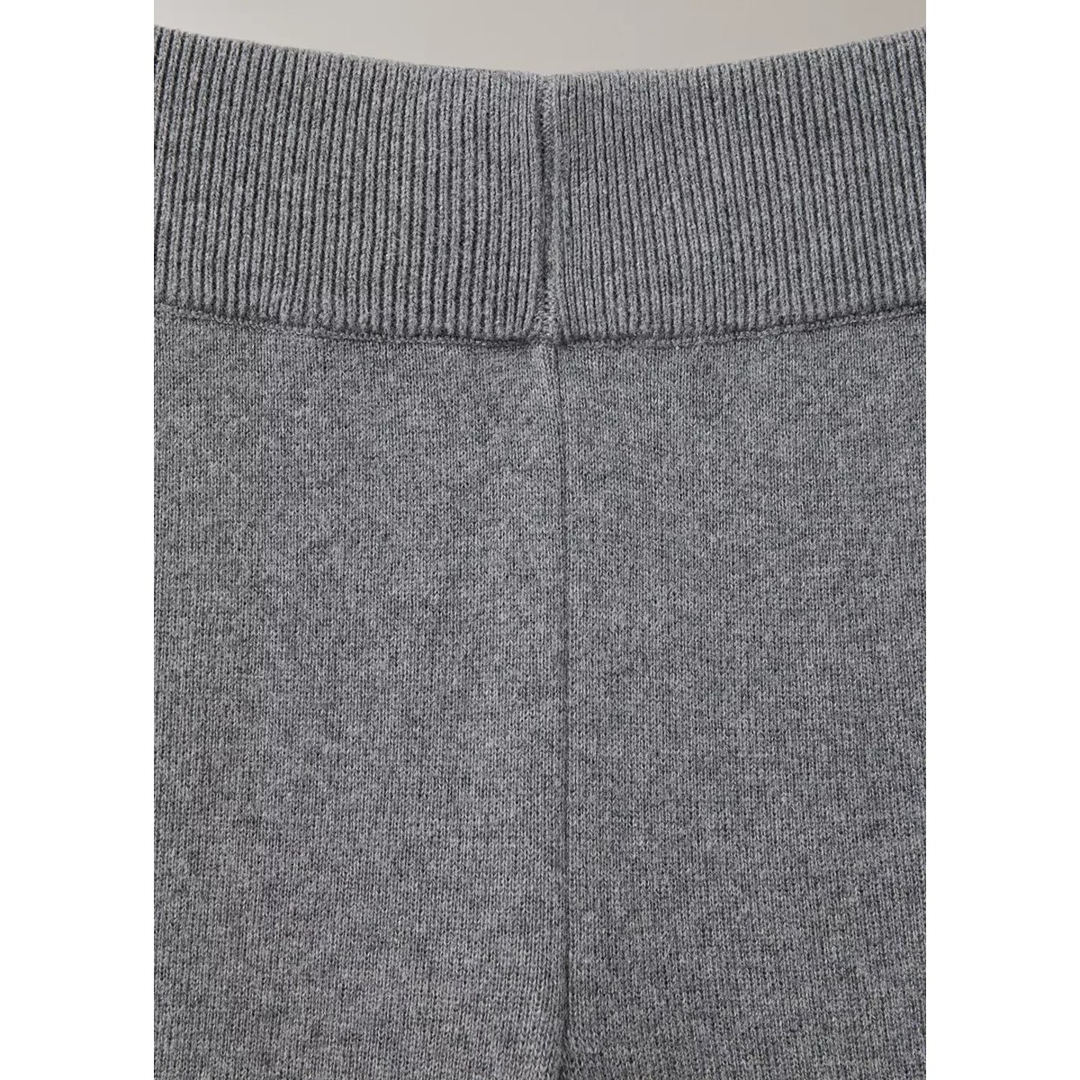 Pantalon droit en 100 % coton doux gris, MANGO