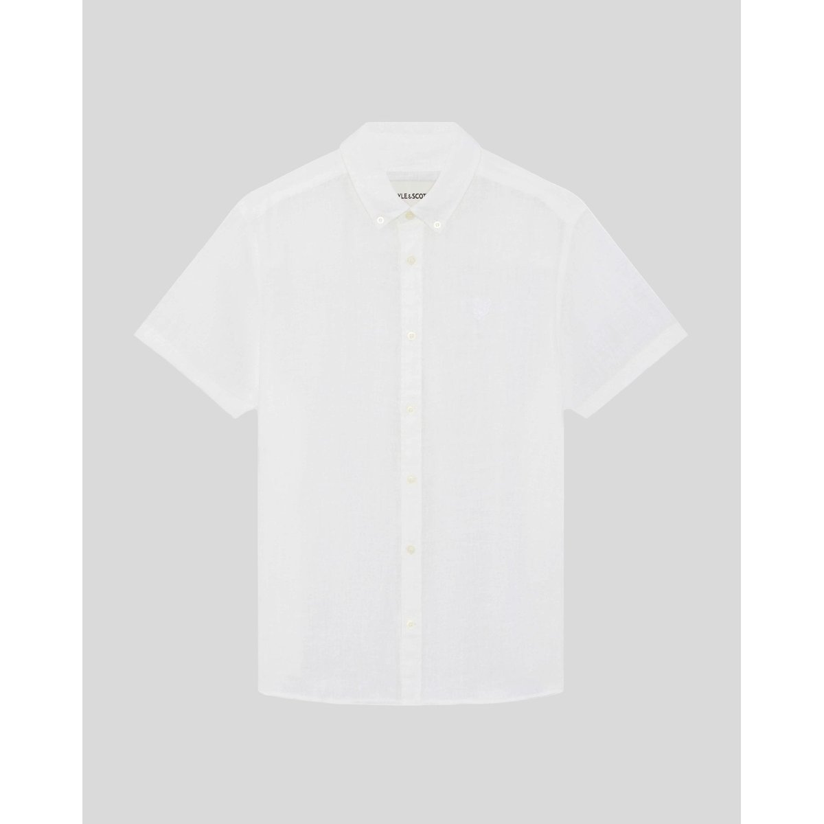 Chemise manches courtes en lin blanc, LYLE & SCOTT