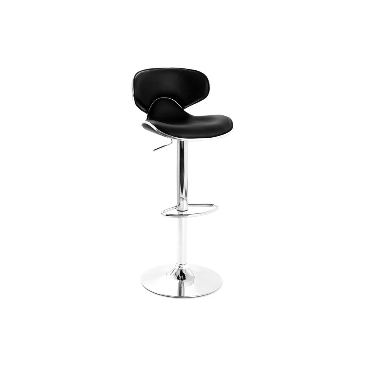 Tabourets de bar design noirs (lot de 2) PEGASE noir, MILIBOO