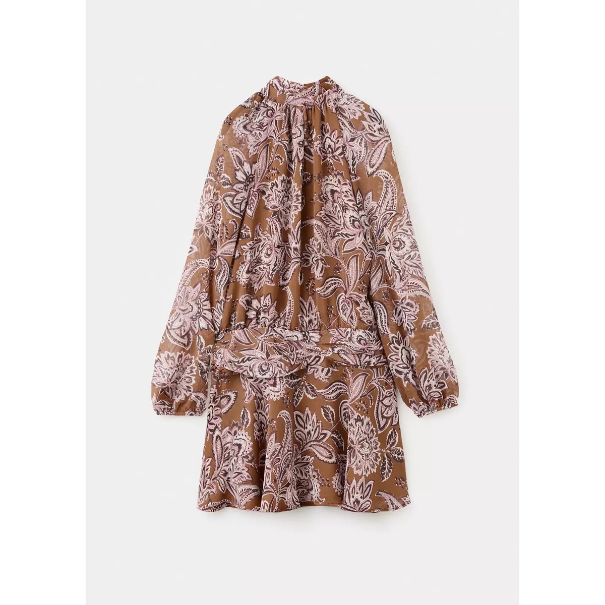 Robe silver orange brûlé, MANGO
