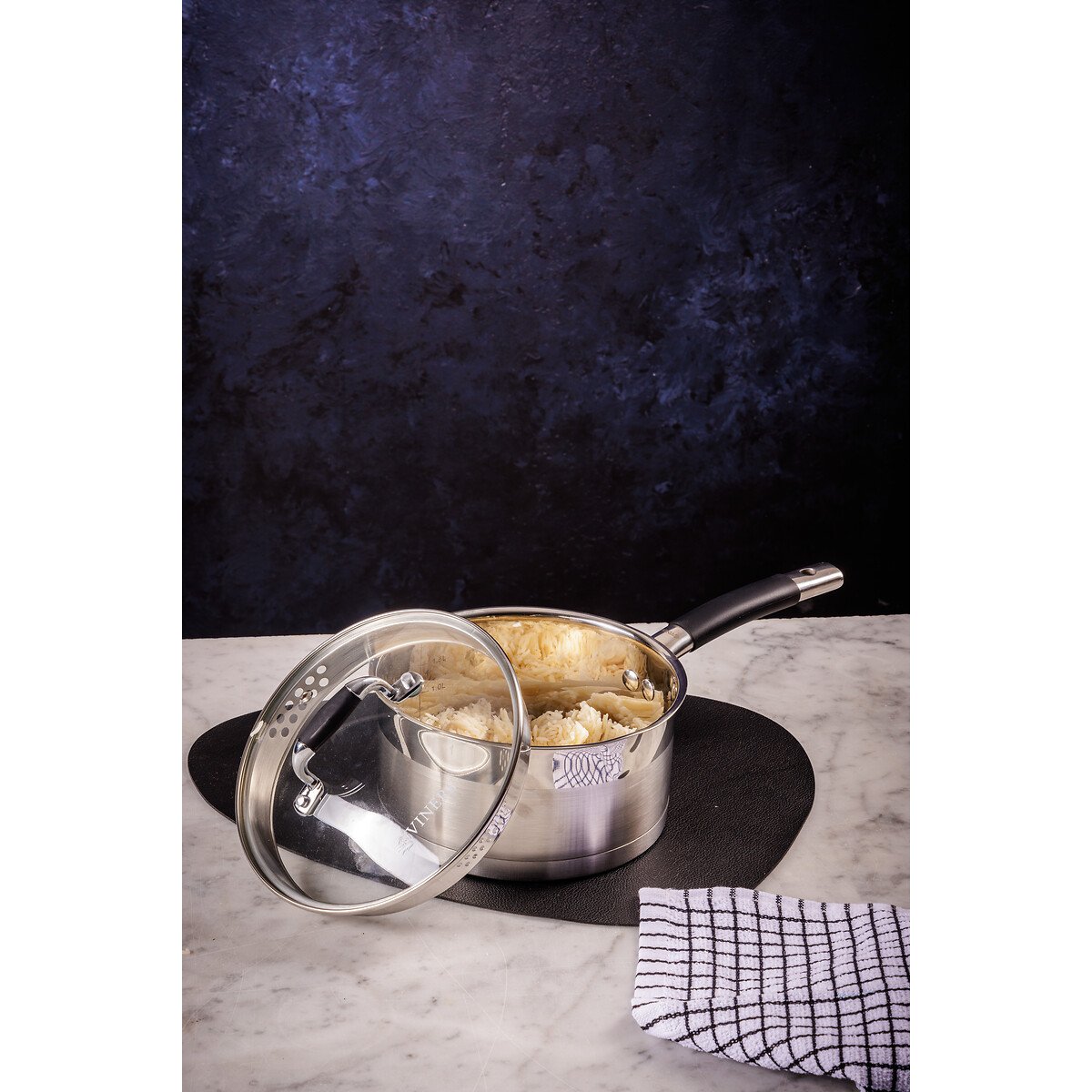 Select 18cm Stainless Steel Sauce Pan black, VINERS