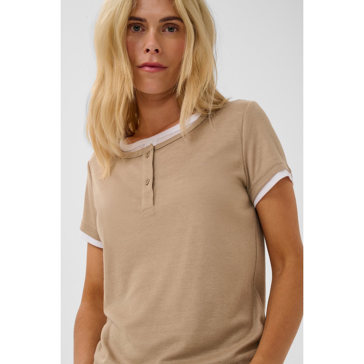 T-shirt à manches courtes beige dune, CULTURE