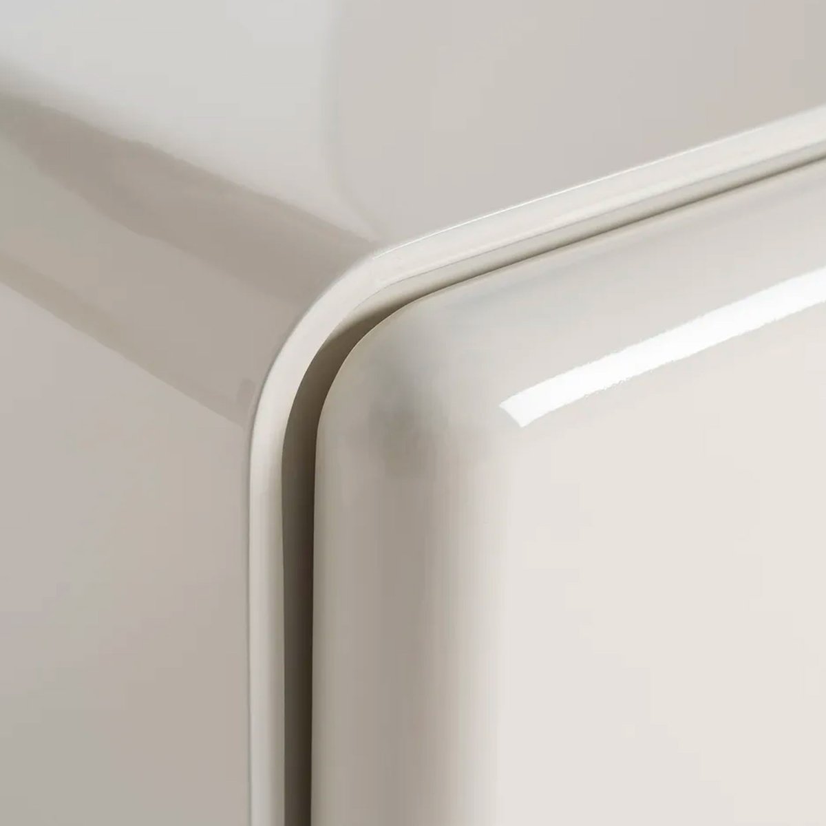 Table de chevet bois laqué blanc crème 2 tiroirs 56.5x42.5x56.5cm blanc, WADIGA