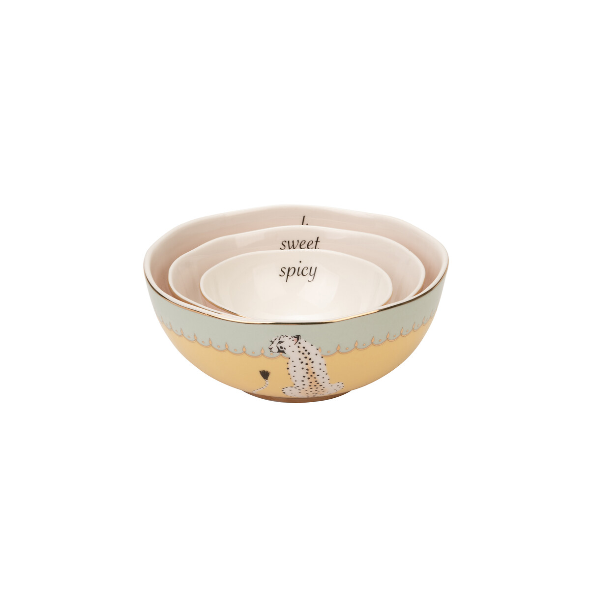 Set of 3 Animals Nesting Bowls multi-coloured, YVONNE ELLEN