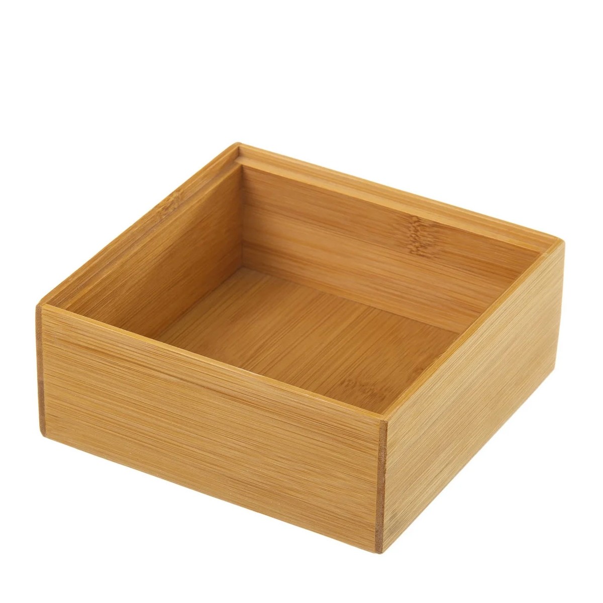 Rangement Organisateur Salle de Bain Bambou - 15x15x6.5cm bois, WADIGA