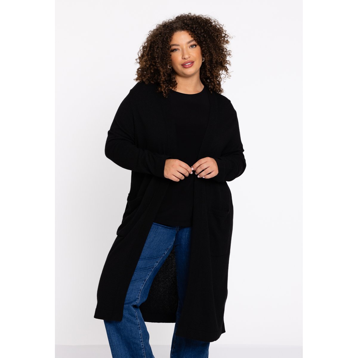 Cardigan avec manches longues noir, YOEK