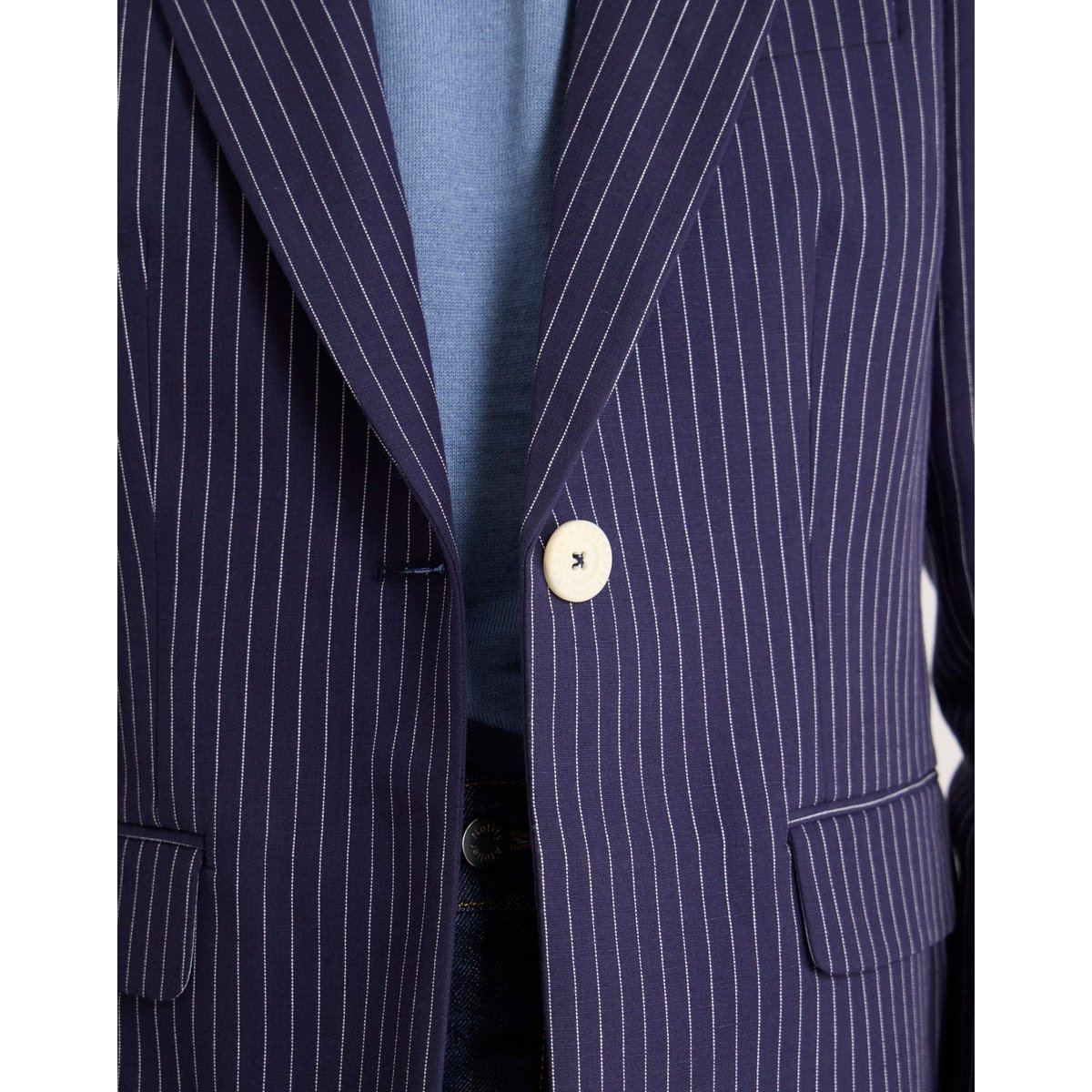 Veste Nicoletta en lin bleu marine, INES DE LA FRESSANGE PARIS