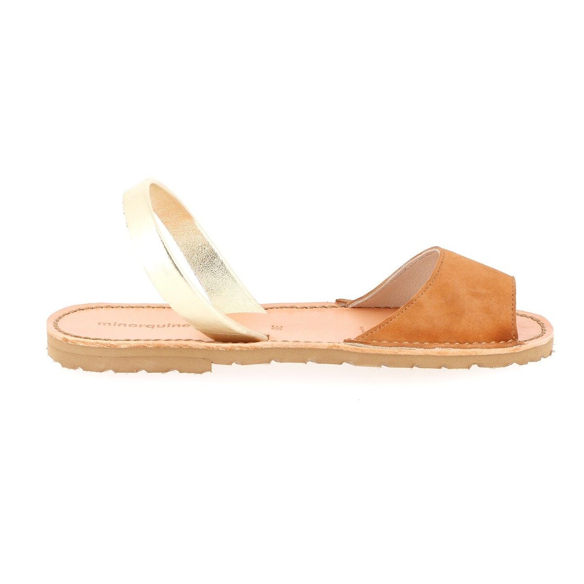 Sandales plates Avarca Caleta en daim cuir, MINORQUINES
