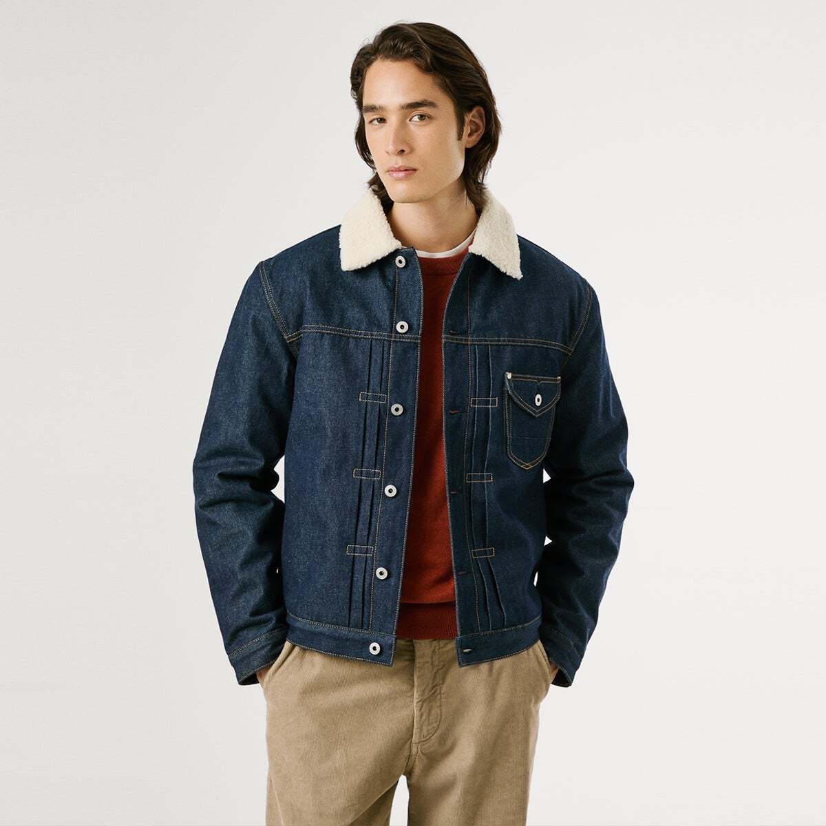 Veste Coupe Regular En Denim 12oz blue rigid denim, PEPE JEANS