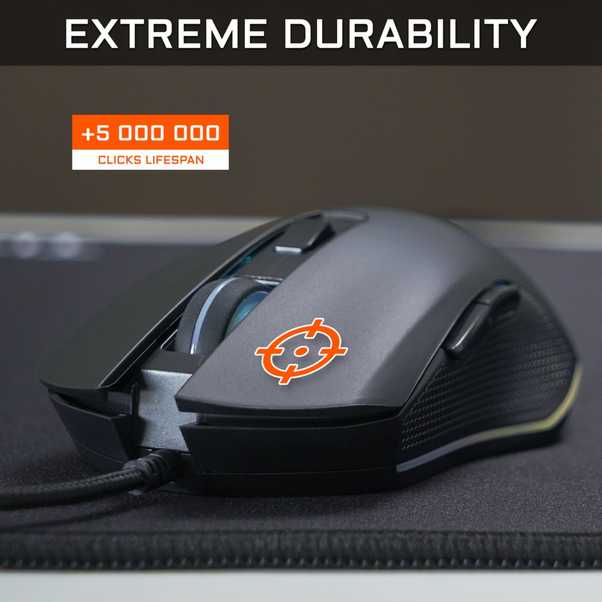 Souris Gamer Filaire KULT-HELIUM couleur unique, THE G-LAB