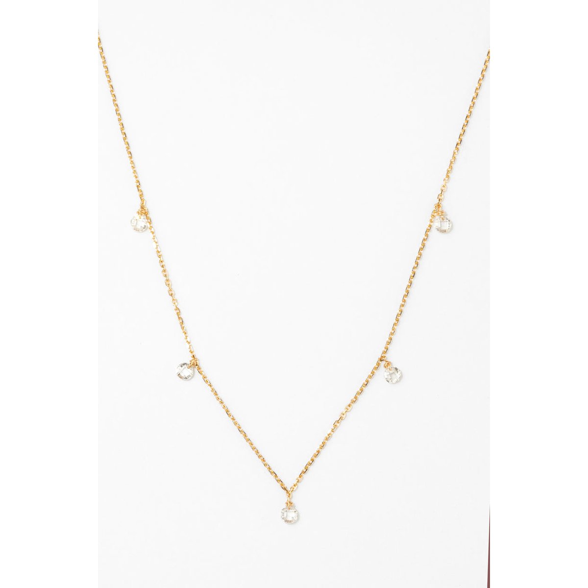 Collier long pampille Sofia - Or 750‰ Diamant blanc diamant blanc, YAY PARIS