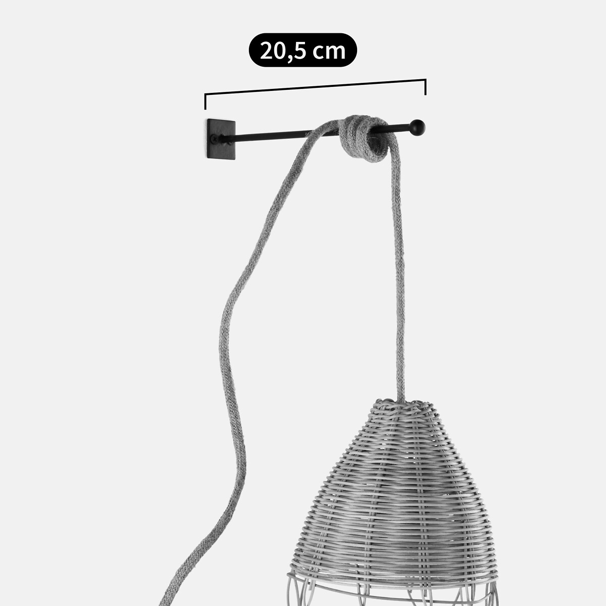 Lot de 2 crochets muraux de fixation, Baulind noir, LA REDOUTE INTERIEURS