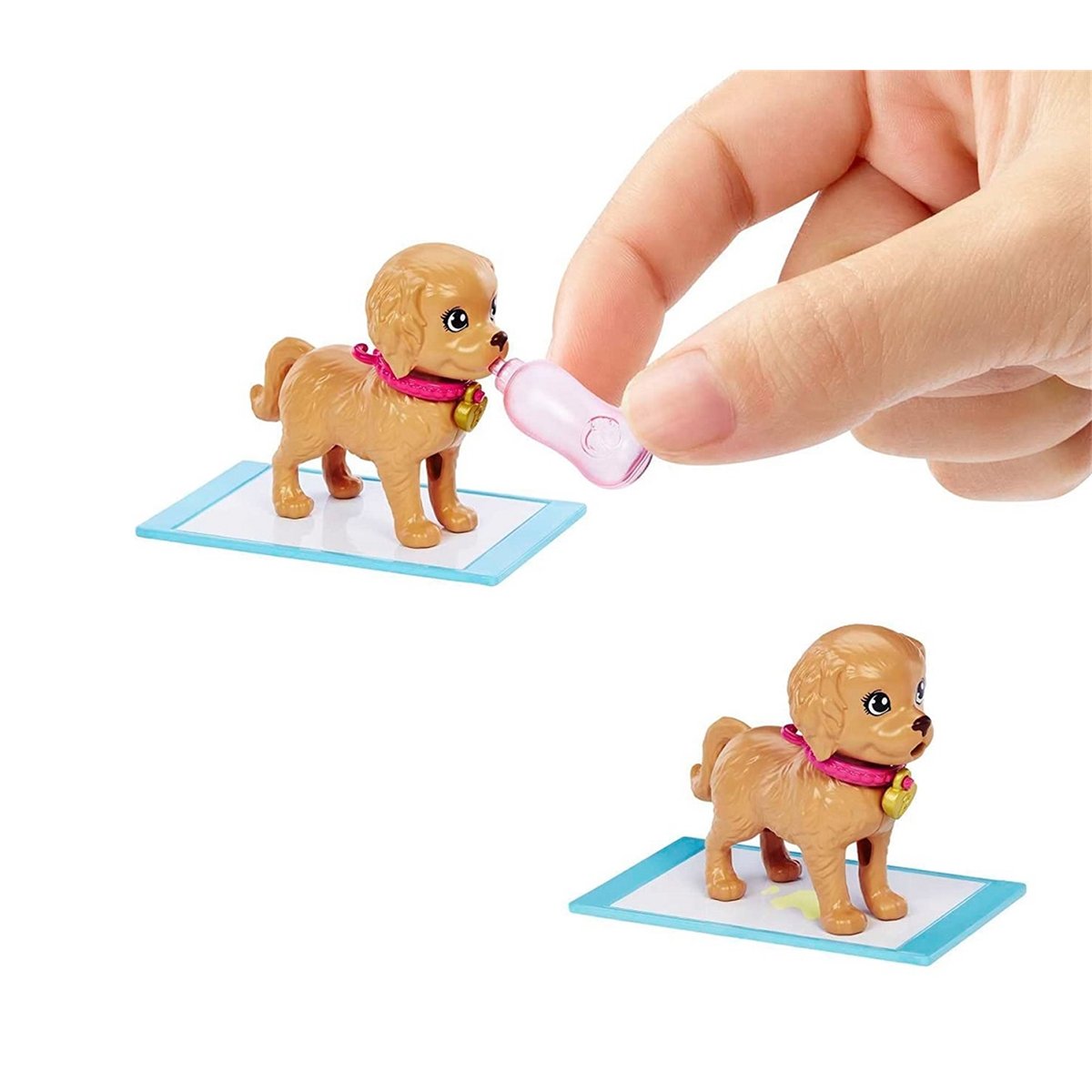 Set de jeu d'adoption de chiots avec poupée brunette multicolore, MATTEL