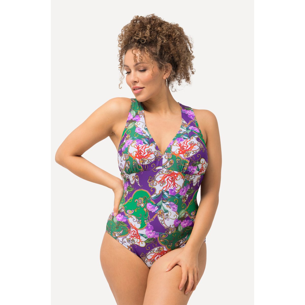 Maillot de bain à bonnets souples. Bretelles blanc neige, ULLA POPKEN
