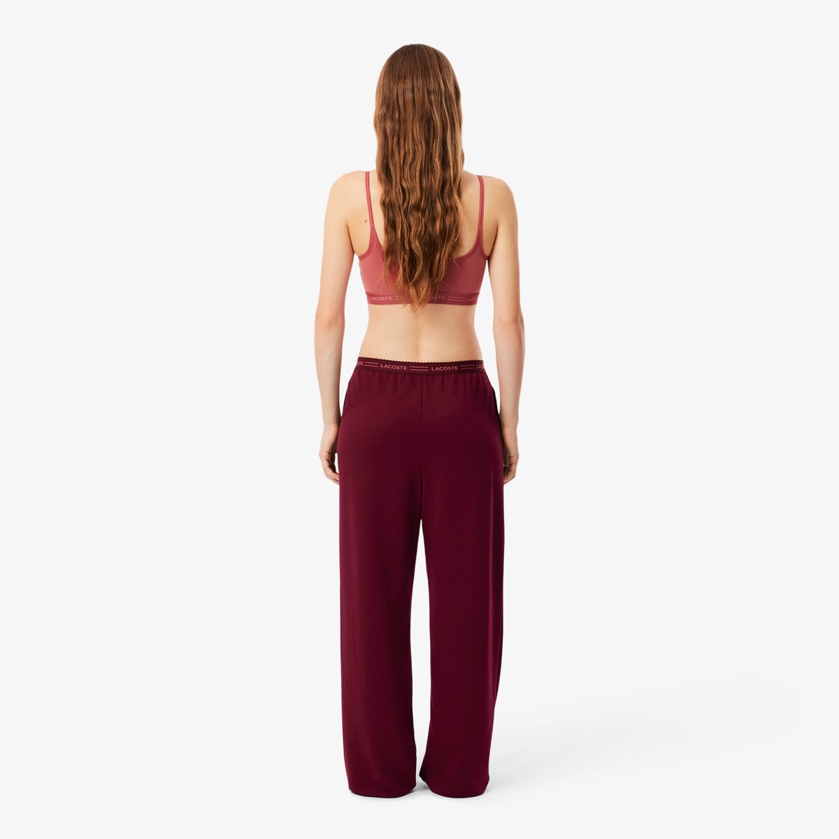 Pantalon d'intérieur molleton wide fit rouge-drd, LACOSTE