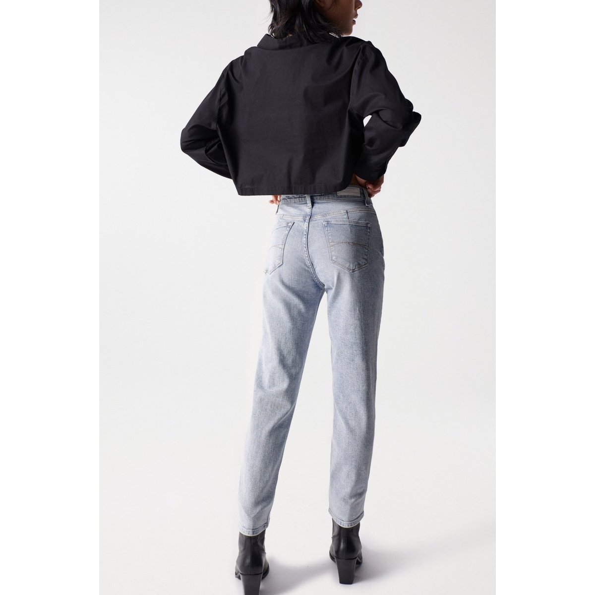 JEAN TRUE CROPPED SLIM bleu turquoise, SALSA JEANS