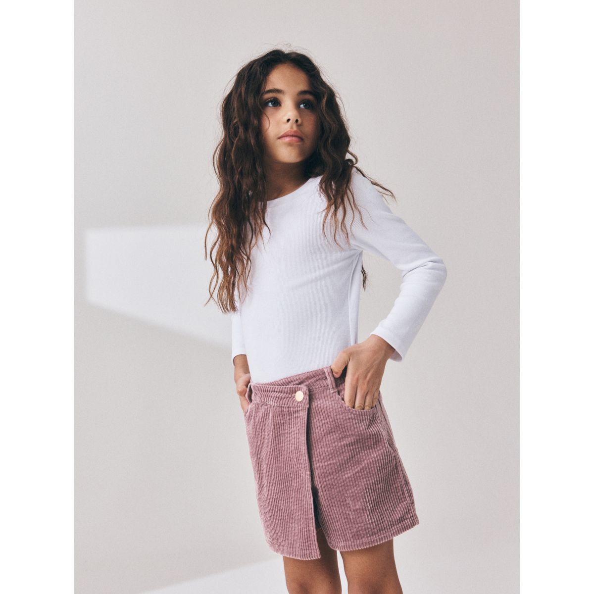 Jupe-short portefeuille cordon rose, NEXT